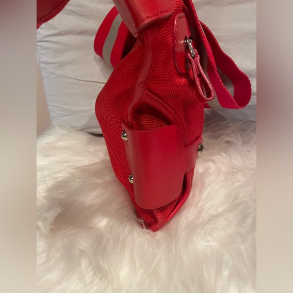 Bally Canvas RARE with Leather Trim Crossbody / messenger bag Bag - Red. - Picture 4 of 12